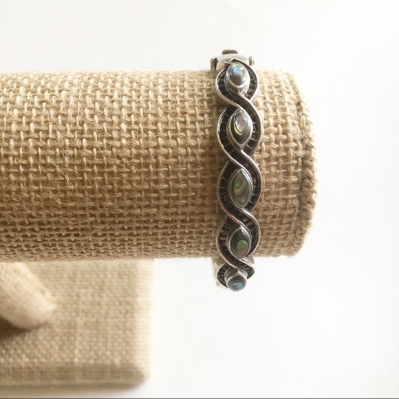 Abalone Drop Sterling Silver Bracelet